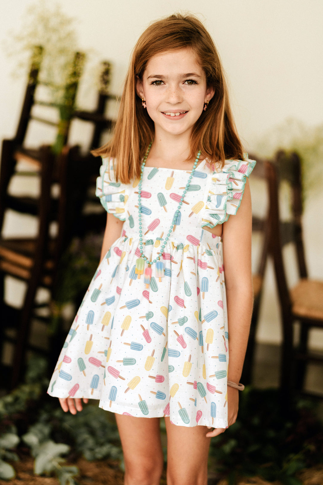 Mon Petit Bonbon "Skye" Ice Lolly Print Dress & Bloomers | Millie and John