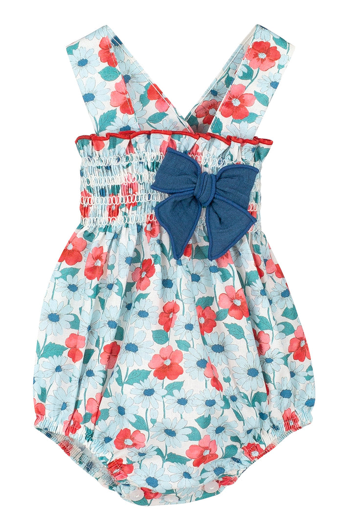Calamaro "Olympia" Red & Blue Floral Shortie | Millie and John