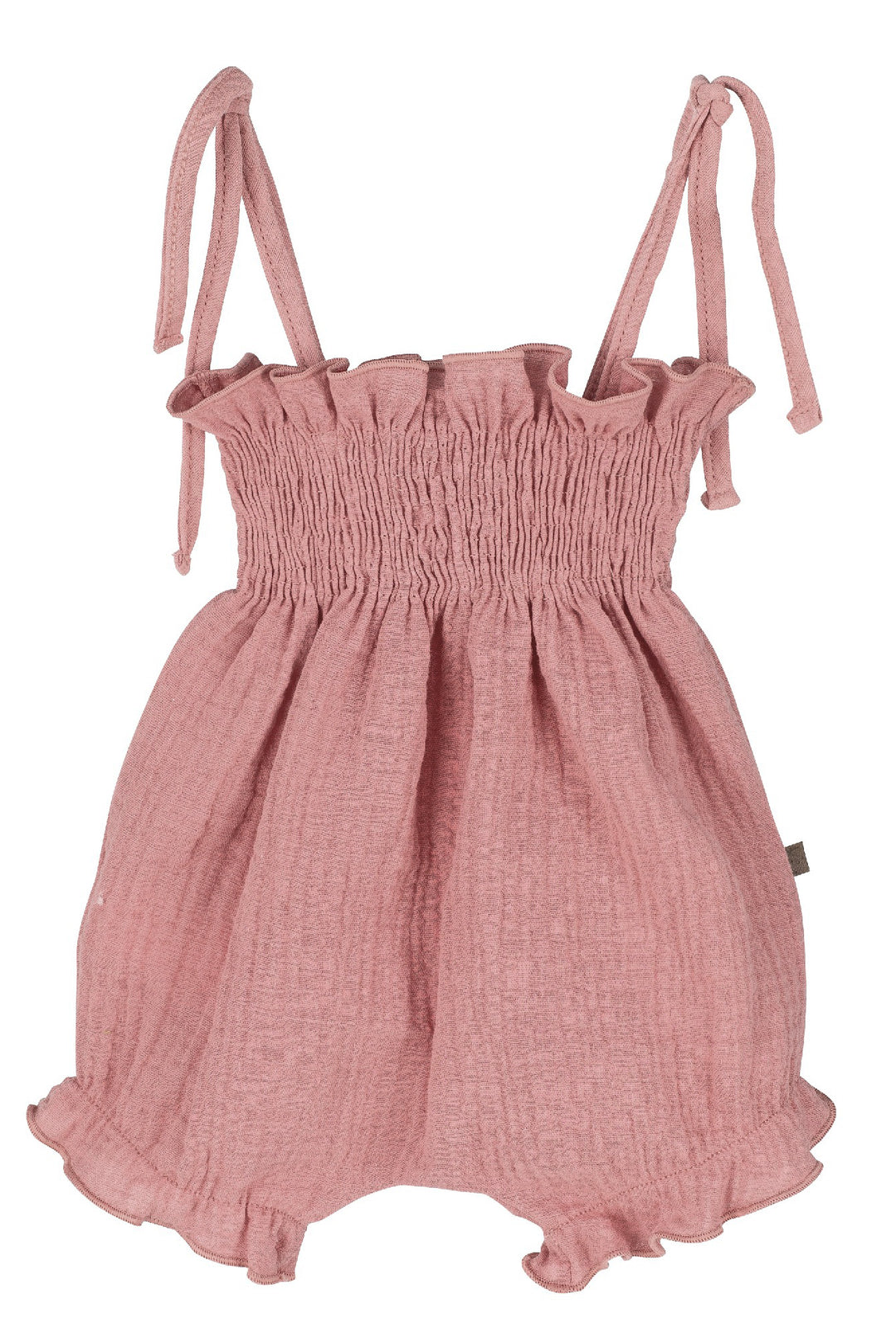 Calamaro "Addie" Rose Pink Cheesecloth Jumpsuit | Millie and John