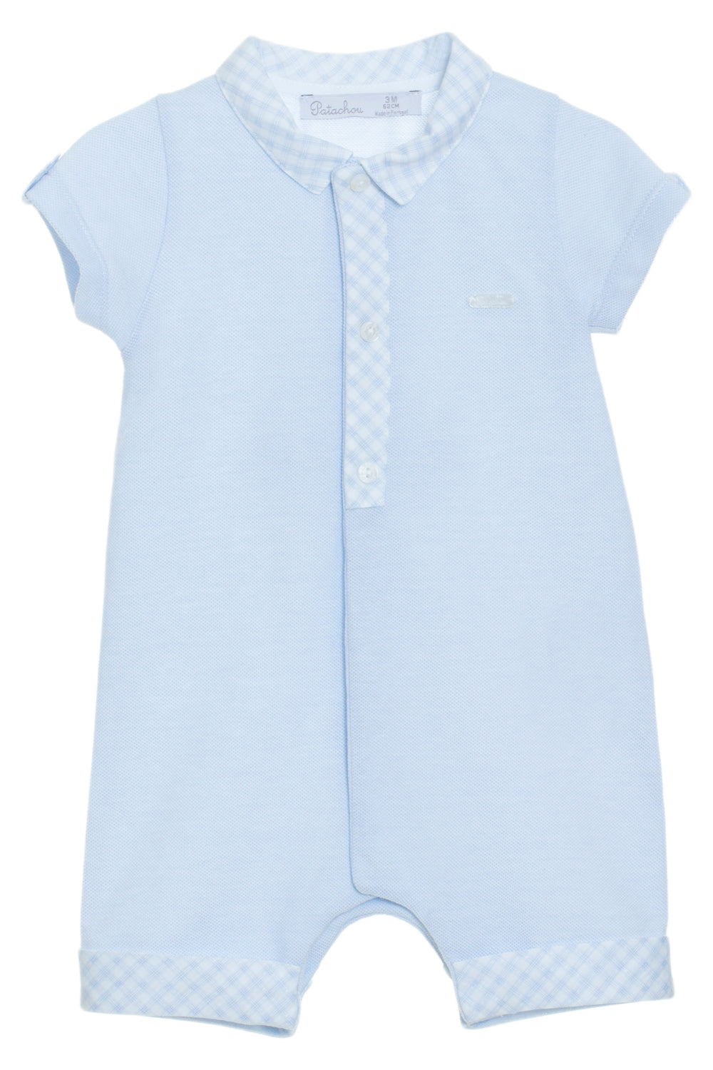 Patachou "Lukas" Blue Polo Shirt Romper | Millie and John