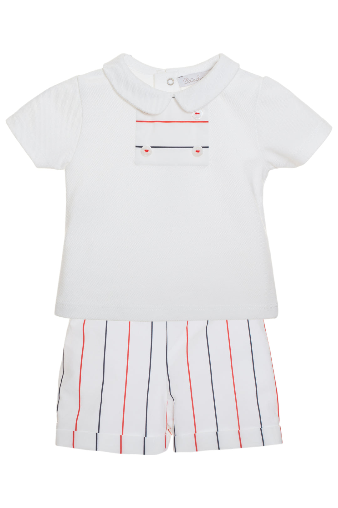 Patachou "Sonny" Red & Navy Striped Top & Shorts | Millie and John