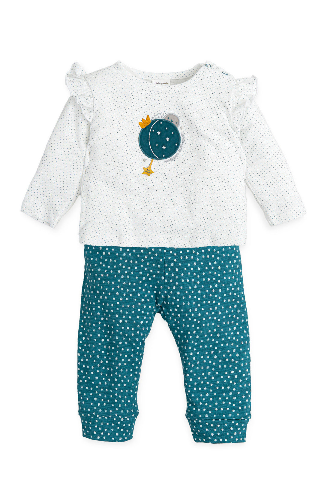 Tutto Piccolo "Calista" Teal Galaxy Print Top & Leggings | Millie and John