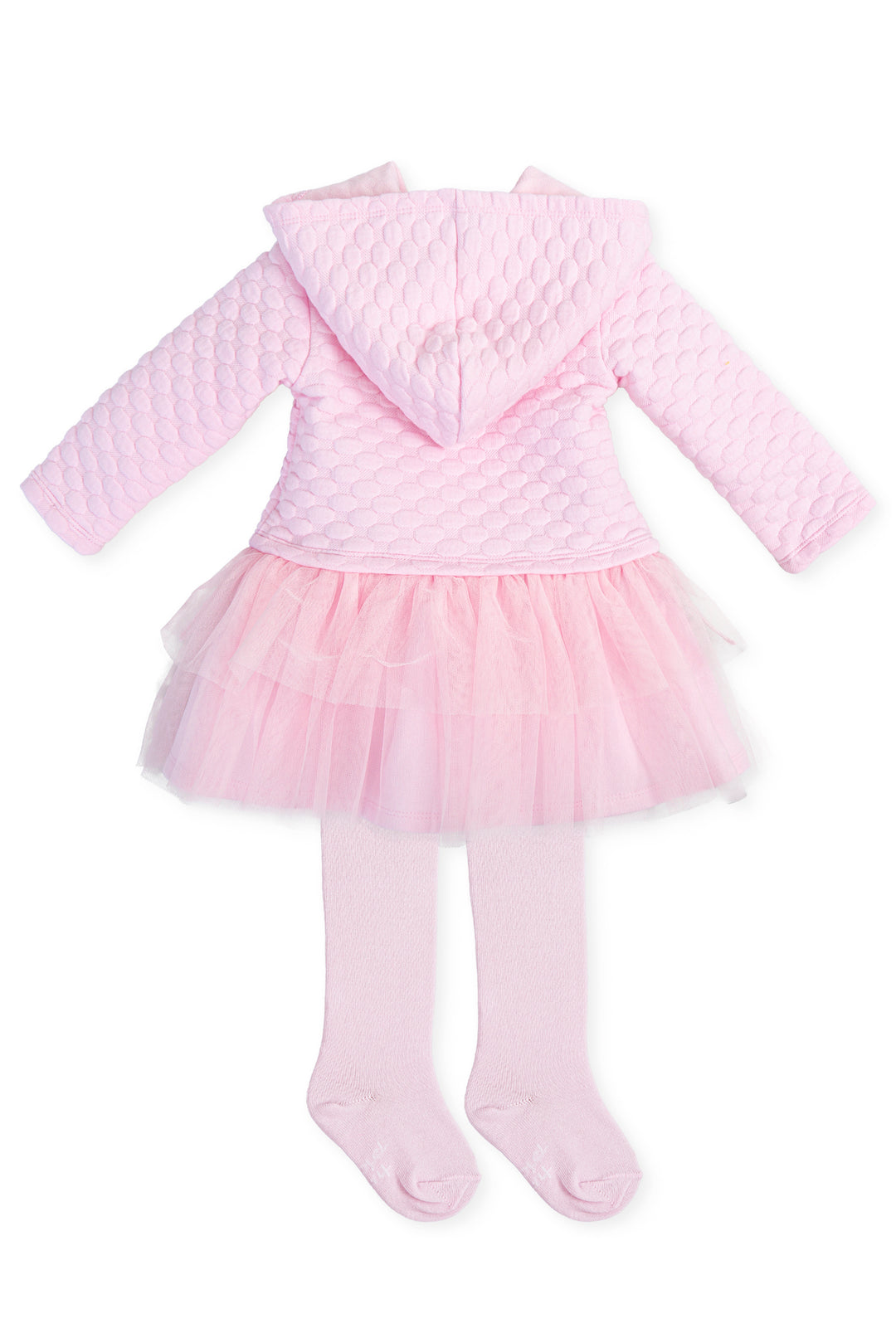 Tutto Piccolo "Adeline" Pink Tutu Hoodie Dress & Tights | Millie and John
