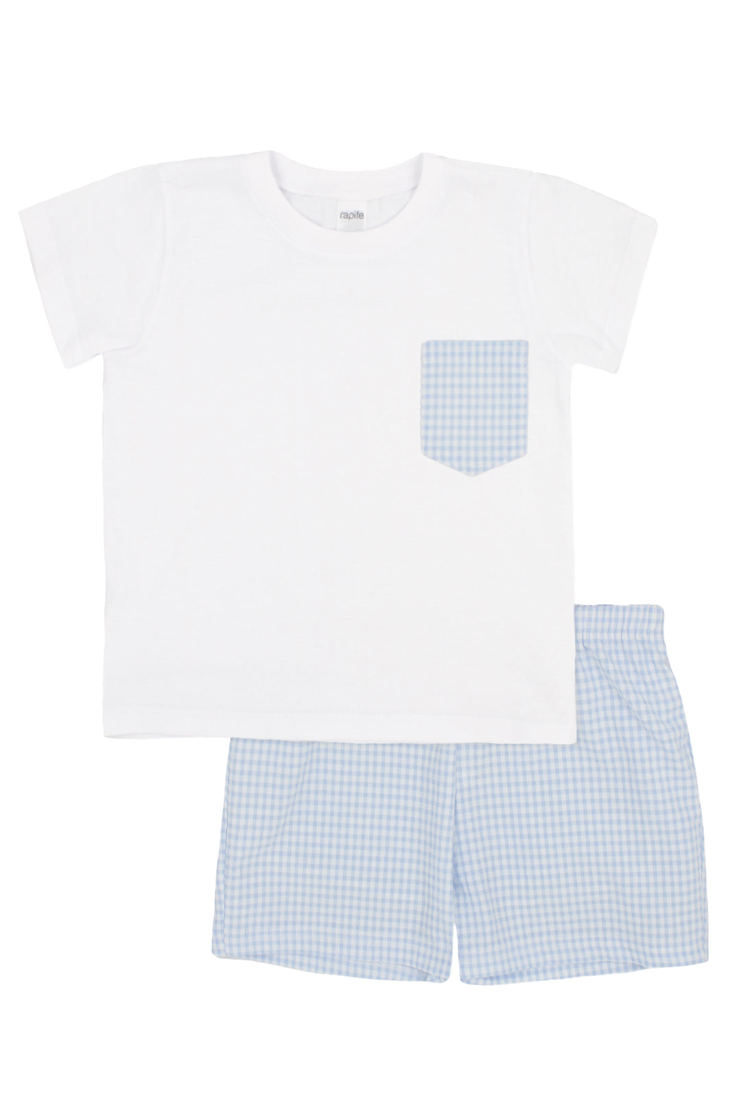 Rapife "Toby" Blue Gingham T-Shirt & Shorts | Millie and John