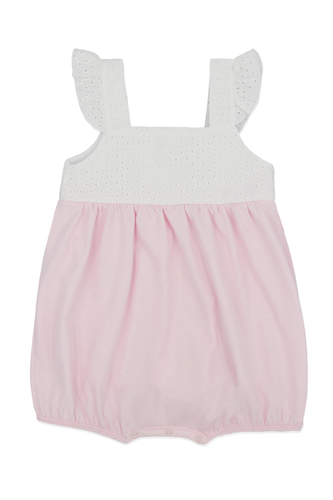 Rapife PREORDER "Sienna" Pink Broderie Anglaise Romper | Millie and John
