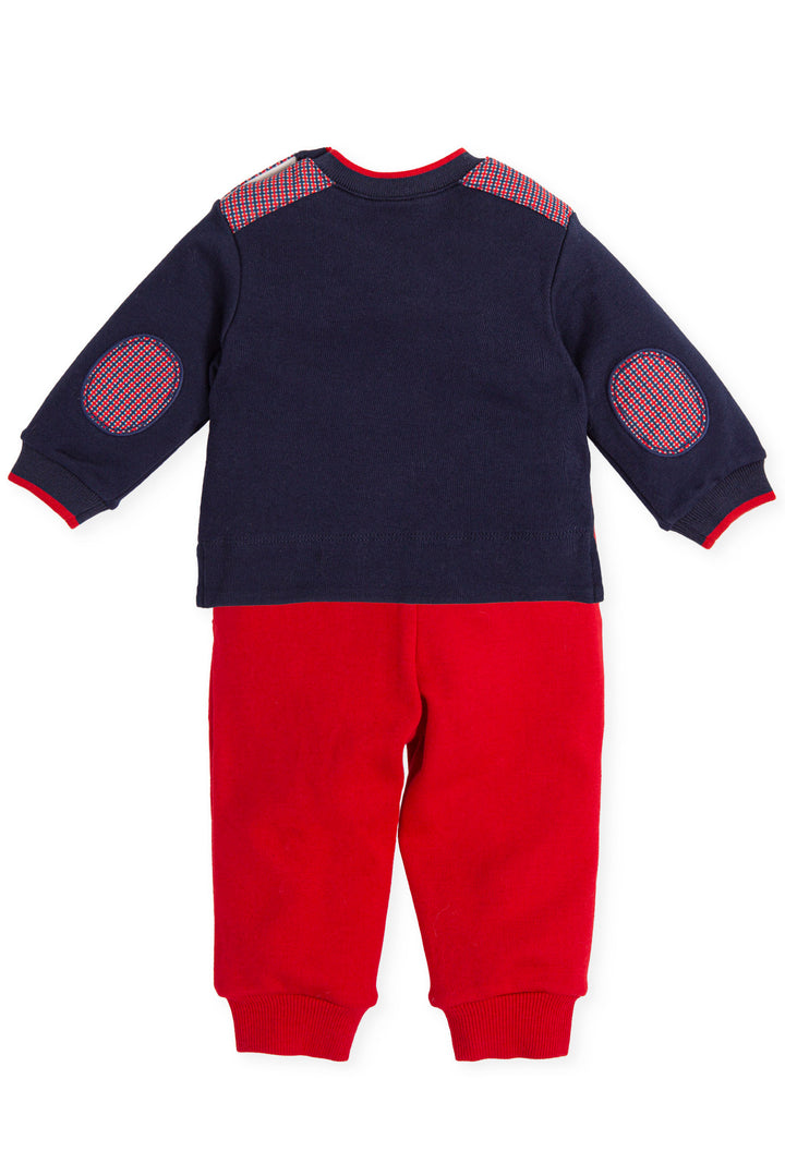 Tutto Piccolo "Ronan" Navy & Red Tracksuit | Millie and John