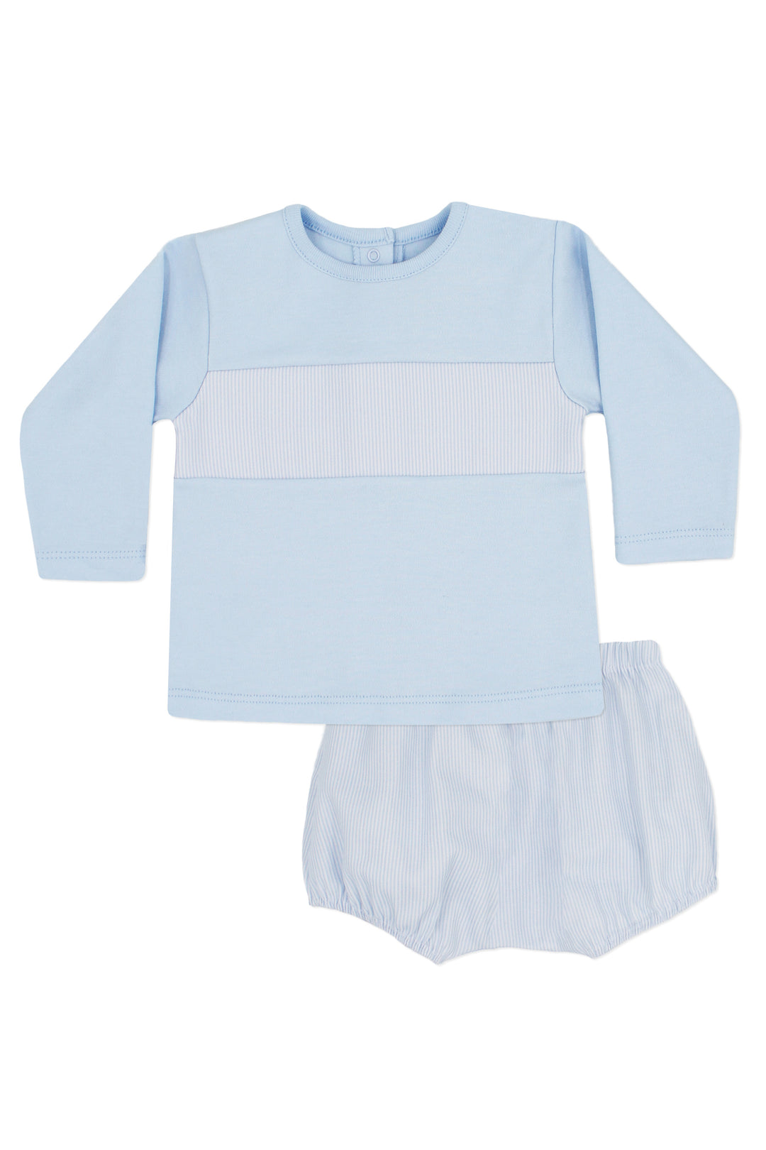Rapife "Theodore" Blue Top & Striped Jam Pants | Millie and John