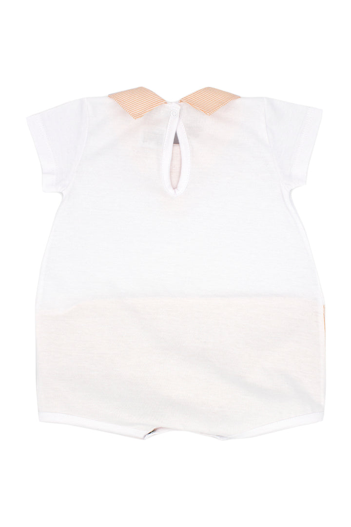 Rapife "Holden" Apricot Striped Romper | Millie and John