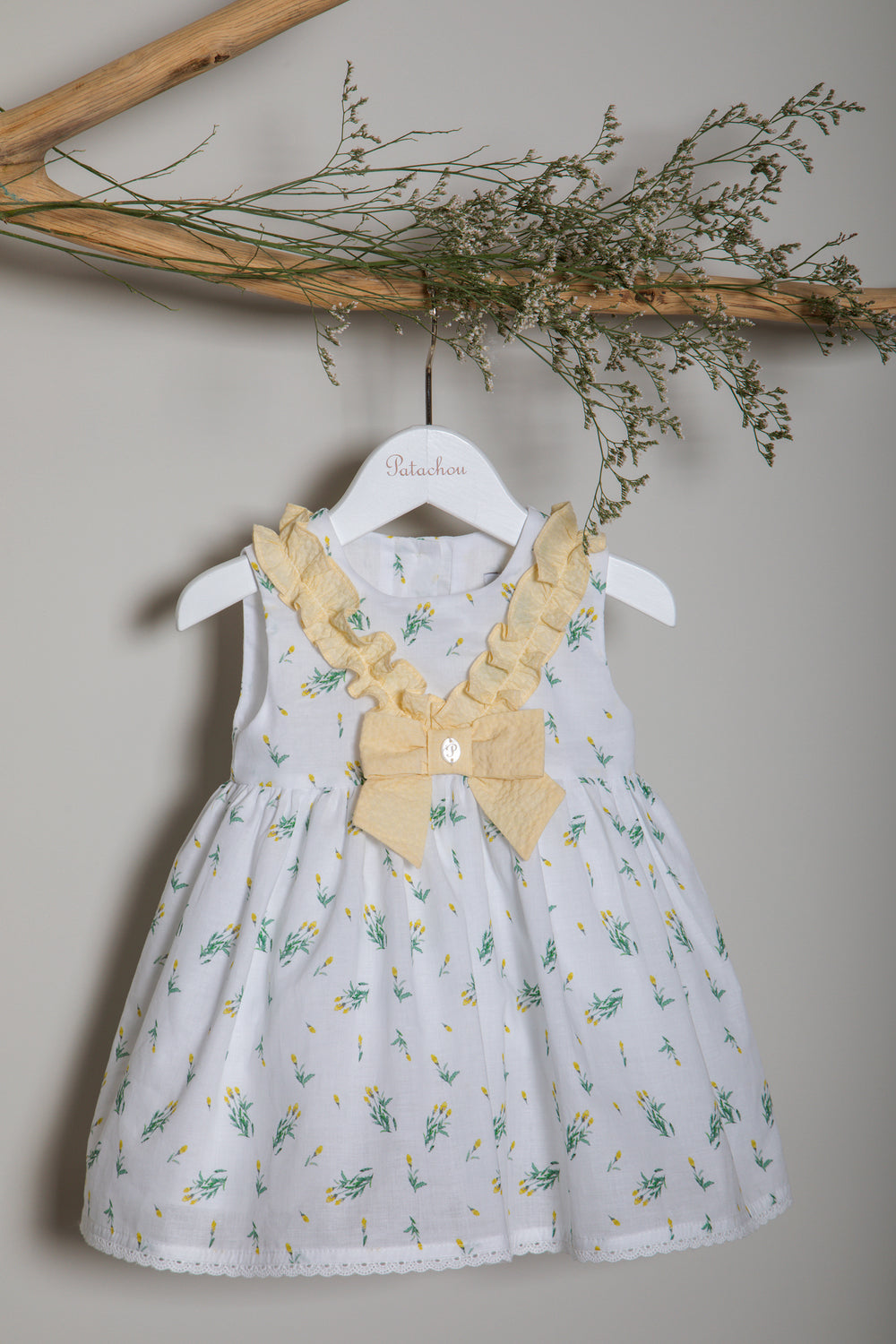 Patachou "Etienne" Lemon Floral Dress | Millie and John