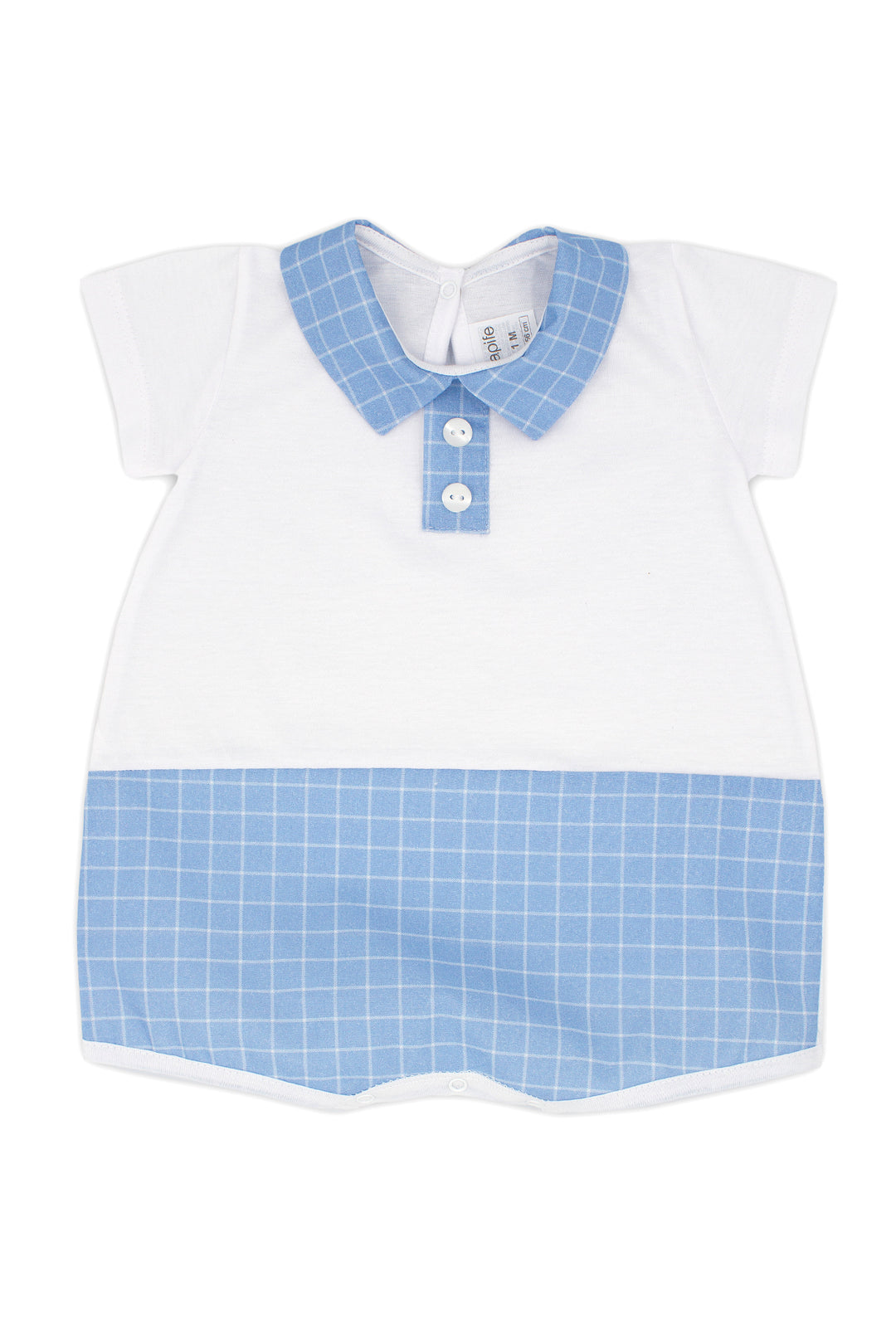 Rapife "Wilfred" Blue Checked Romper | Millie and John