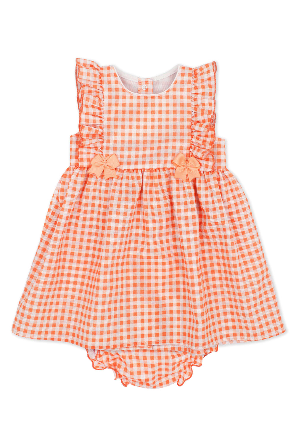 Rapife "Peaches" Orange Gingham Dress & Bloomers | Millie and John