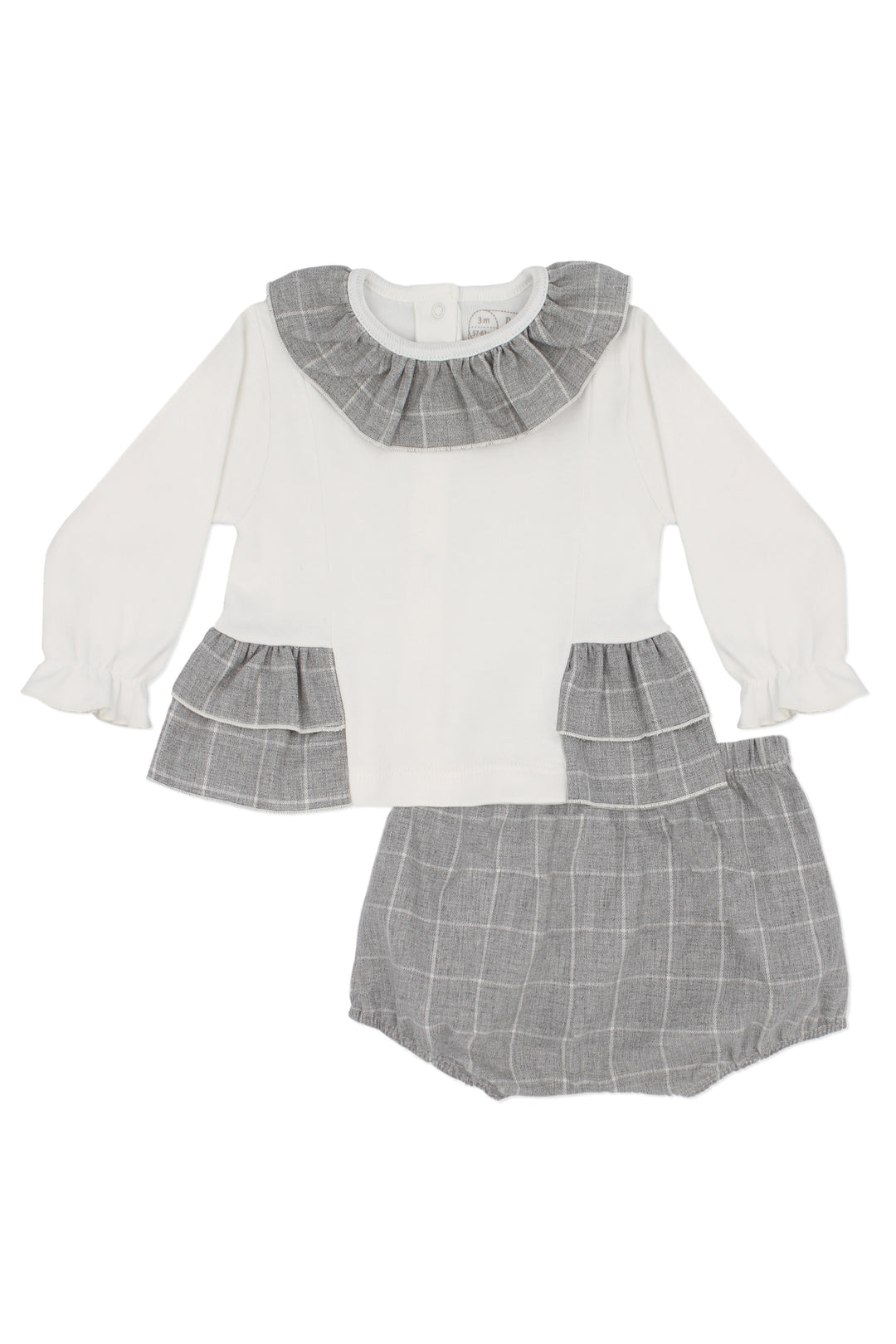 Rapife "Clara" Grey Checked Blouse & Bloomers | Millie and John
