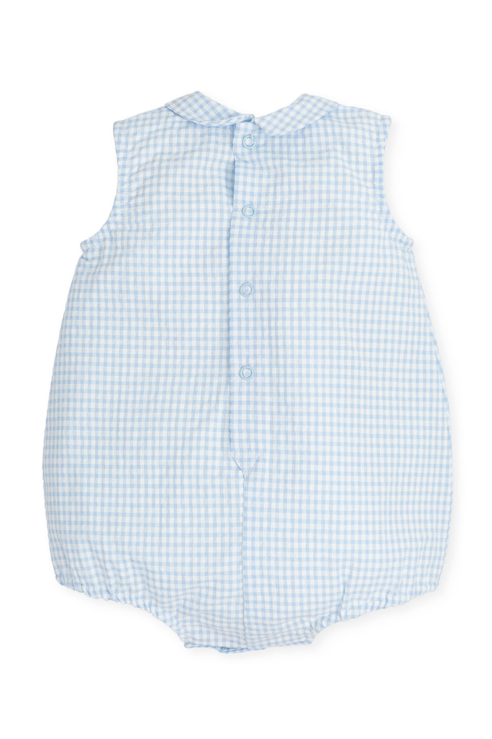 Tutto Piccolo "Harry" Blue Gingham Romper | Millie and John