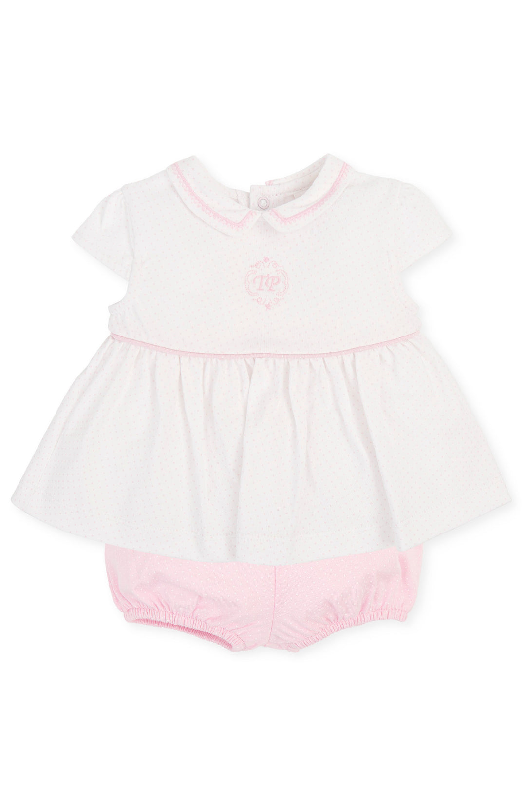 Tutto Piccolo "Joanie" Pink Polka Dot Blouse & Bloomers | Millie and John