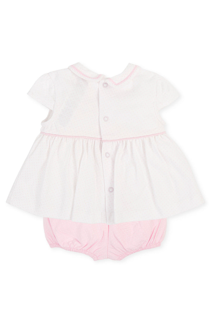 Tutto Piccolo "Joanie" Pink Polka Dot Blouse & Bloomers | Millie and John