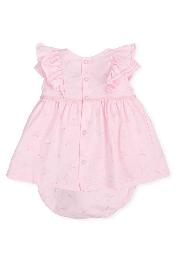 Tutto Piccolo "Francie" Pink Cherry Print Dress & Bloomers | Millie and John