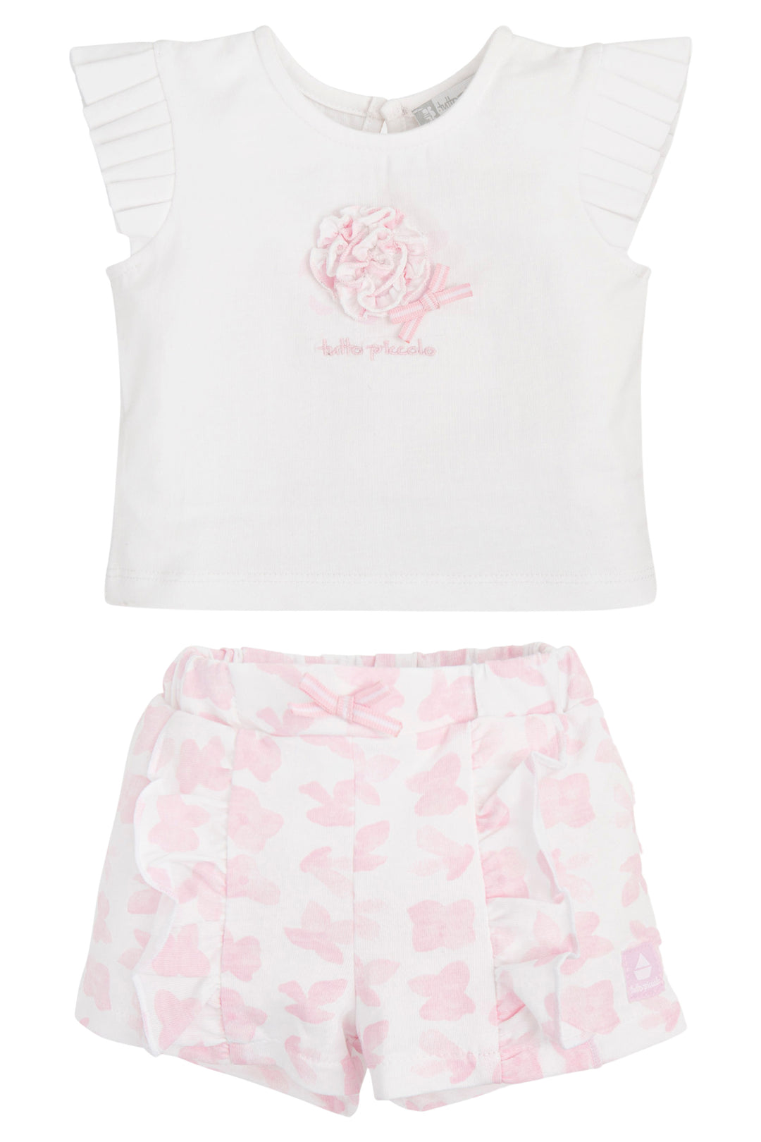 Tutto Piccolo "Patsy" Pink Floral Blouse & Shorts | Millie and John