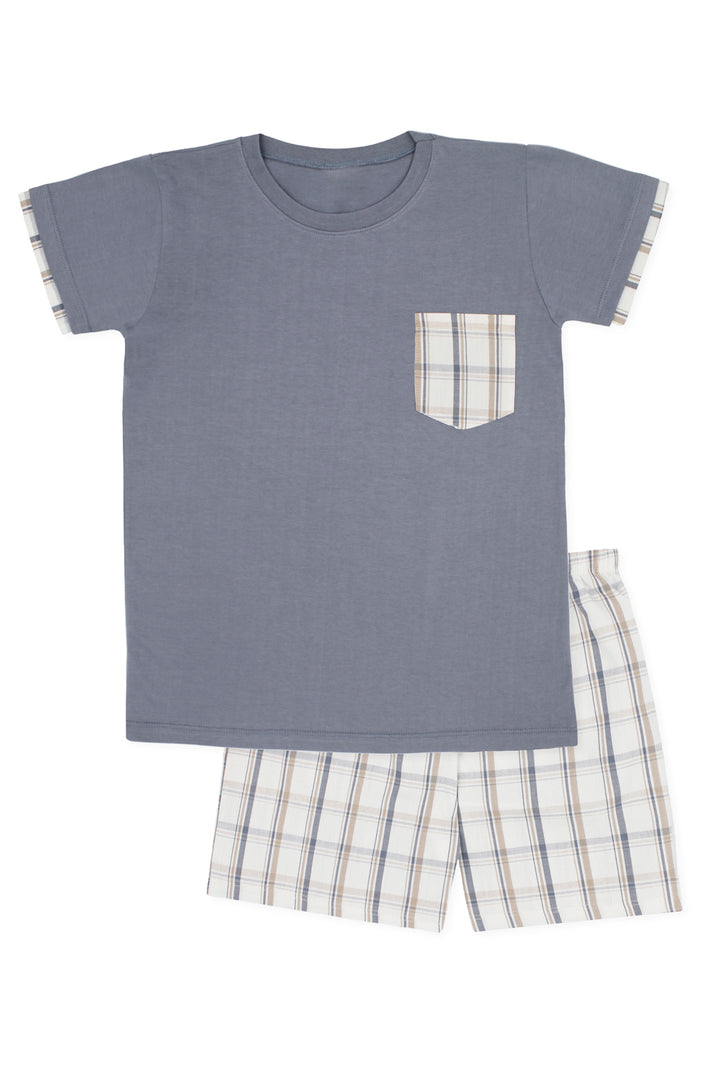 Rapife "Raphael" Dusky Blue Stripe T-Shirt & Shorts | Millie and John