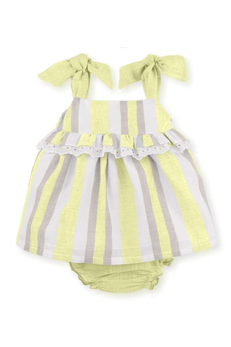 Mac Ilusión "Alessia" Striped Linen Dress & Bloomers | Millie and John