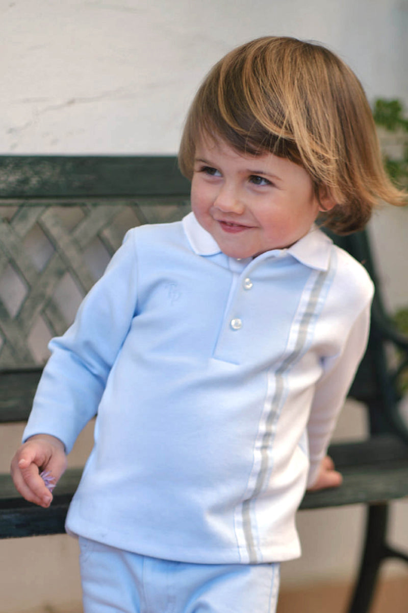 Tutto Piccolo "Louis" Blue Polo Shirt, Shorts & Socks | Millie and John