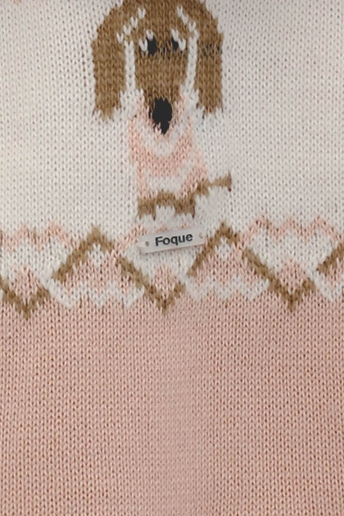 Foque PREORDER "Astrid" Peach Knit Sausage Dog Top & Bloomers | Millie and John