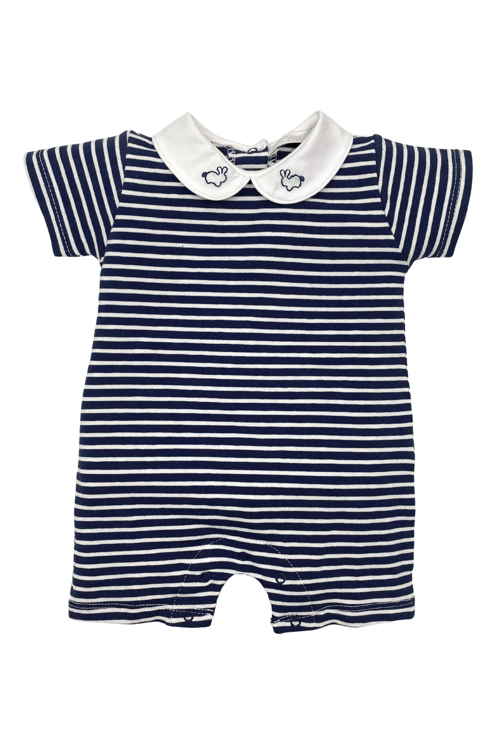 Coccodè "Robin" Striped Collared Romper | Millie and John