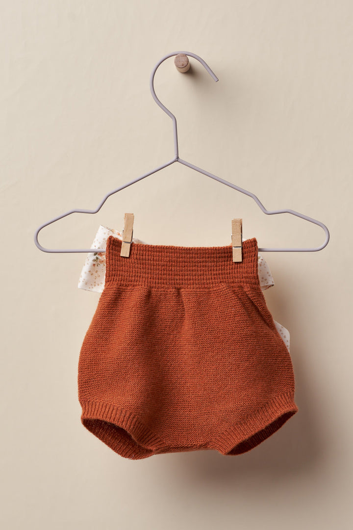Wedoble "Elspeth" Terracotta Cashmere Bow Bloomers | Millie and John