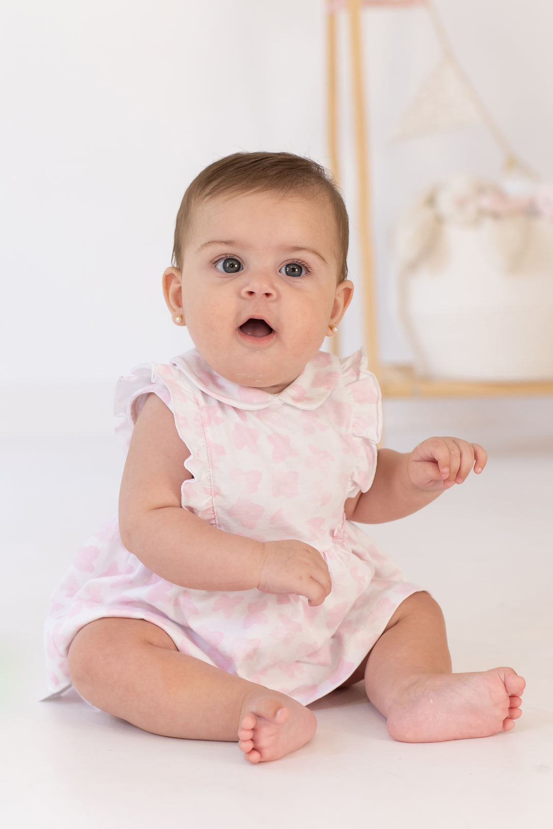 Tutto Piccolo "Tessie" Pink Floral Dress & Bloomers | Millie and John