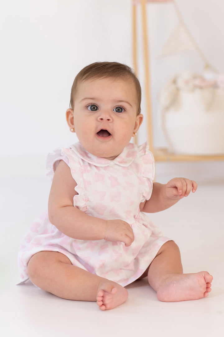 Tutto Piccolo "Tessie" Pink Floral Dress & Bloomers | Millie and John
