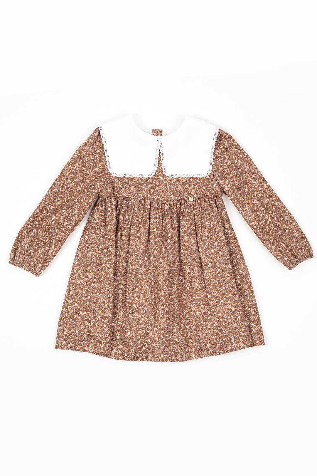 Pureté du Bebe "Birdie" Brown Ditsy Floral Dress | Millie and John