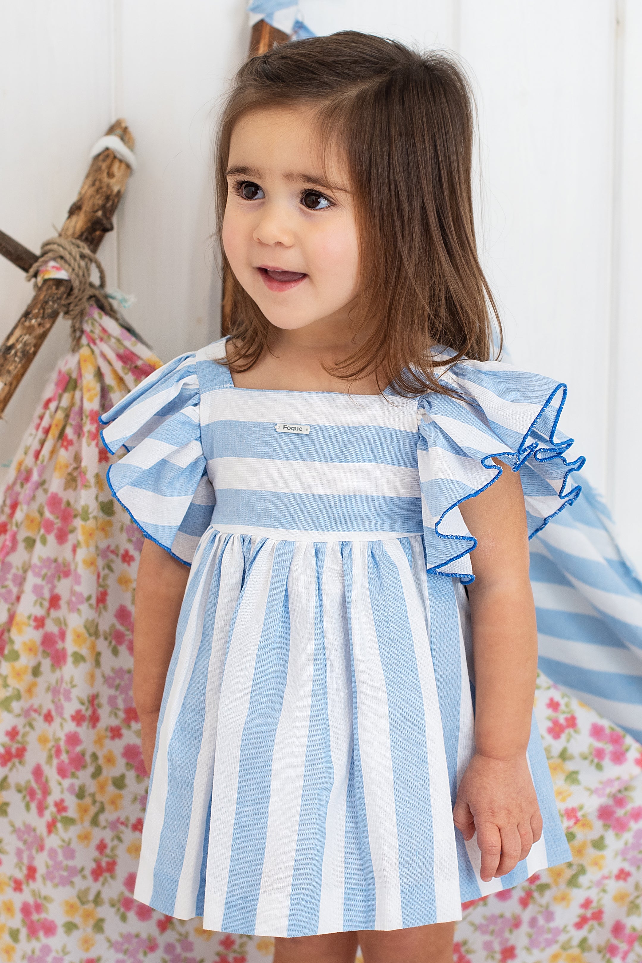 Baby blue 2025 striped dress