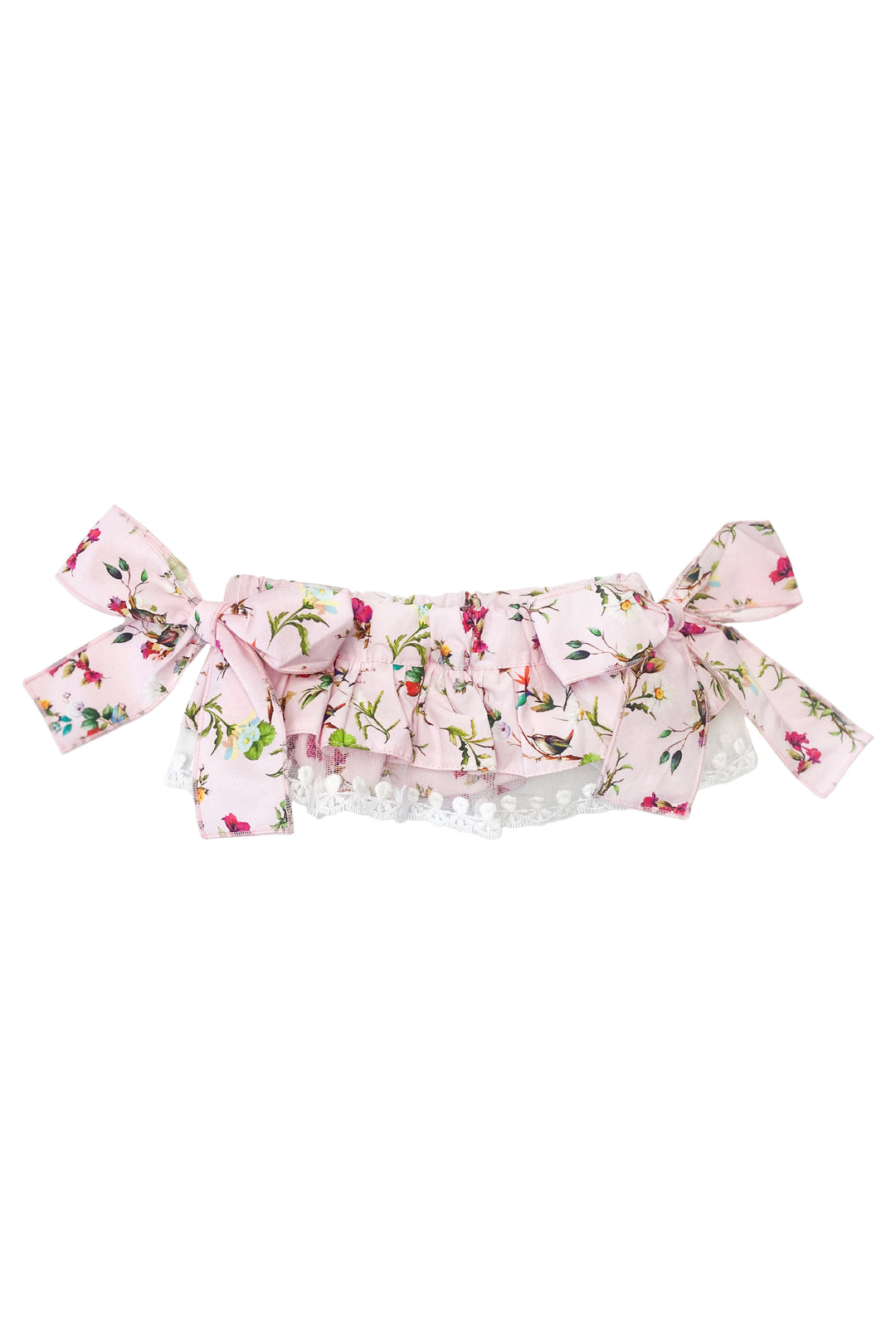Phi "Lilah" Pink Floral Lace Bloomers | Millie and John