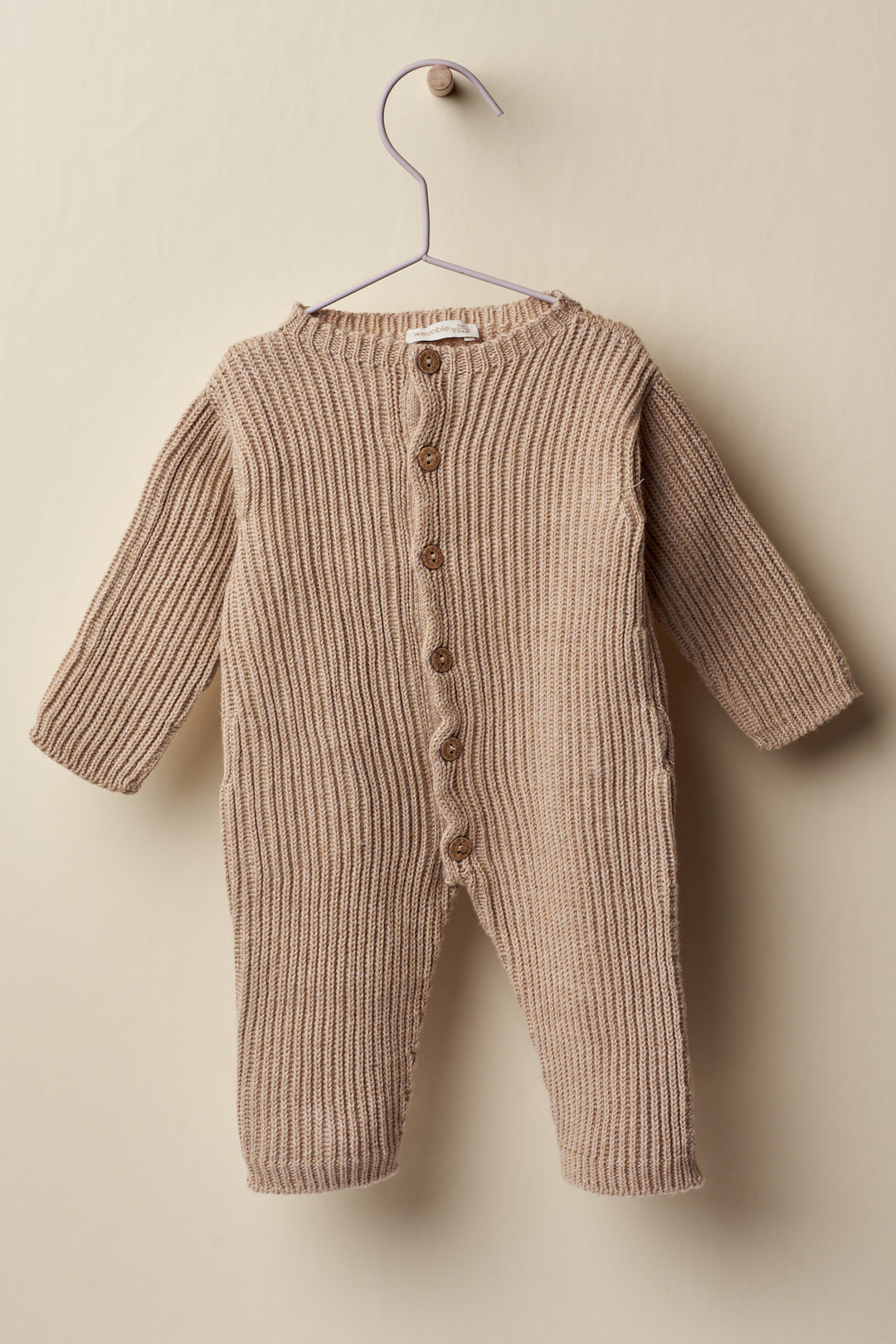 Wedoble "Lorcan" Camel Knitted Romper | Millie and John