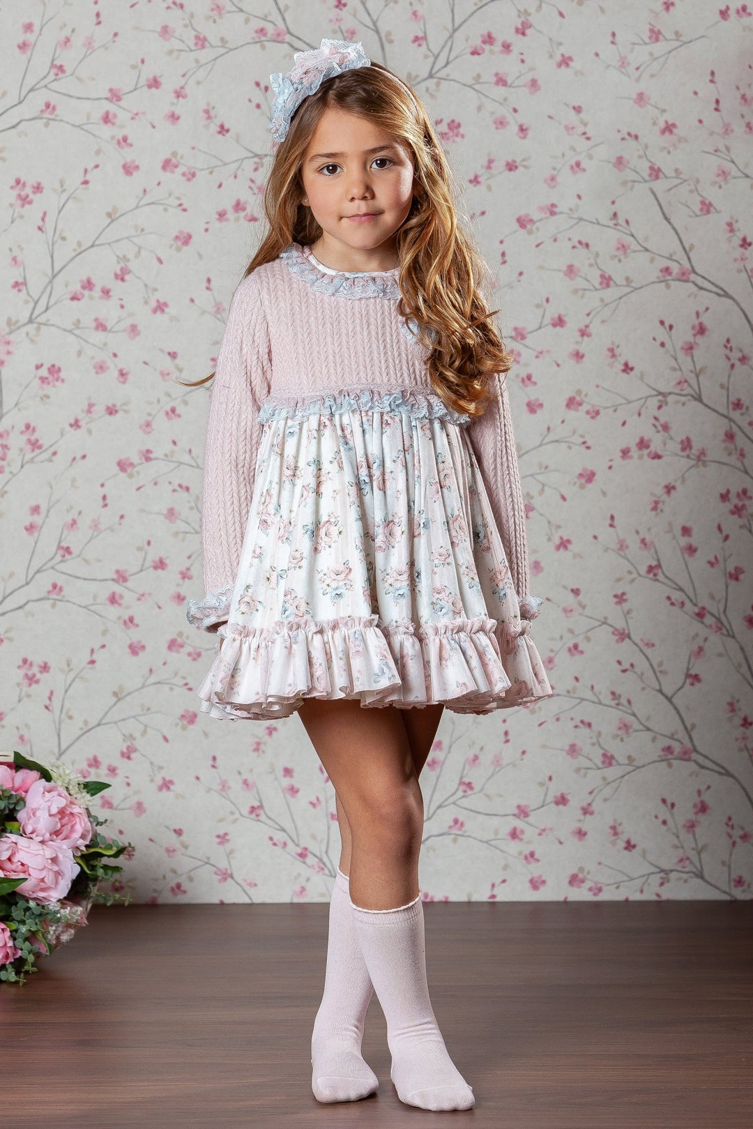 Abuela Tata "Florence" Pink Vintage Floral Dress - Millie and John