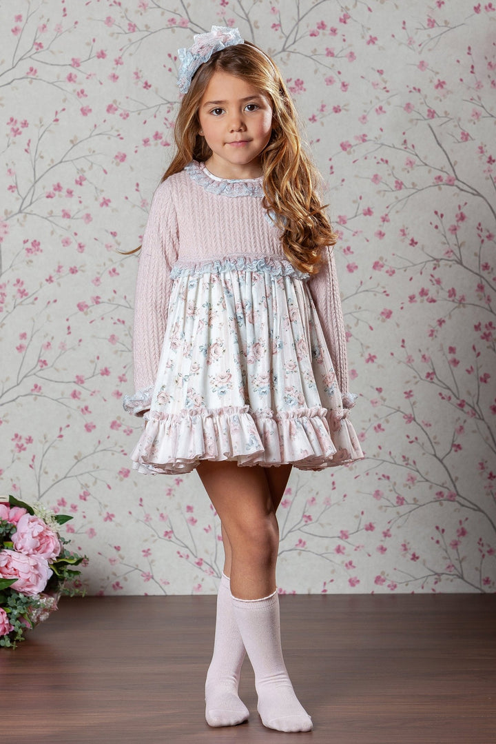 Abuela Tata "Florence" Pink Vintage Floral Dress - Millie and John