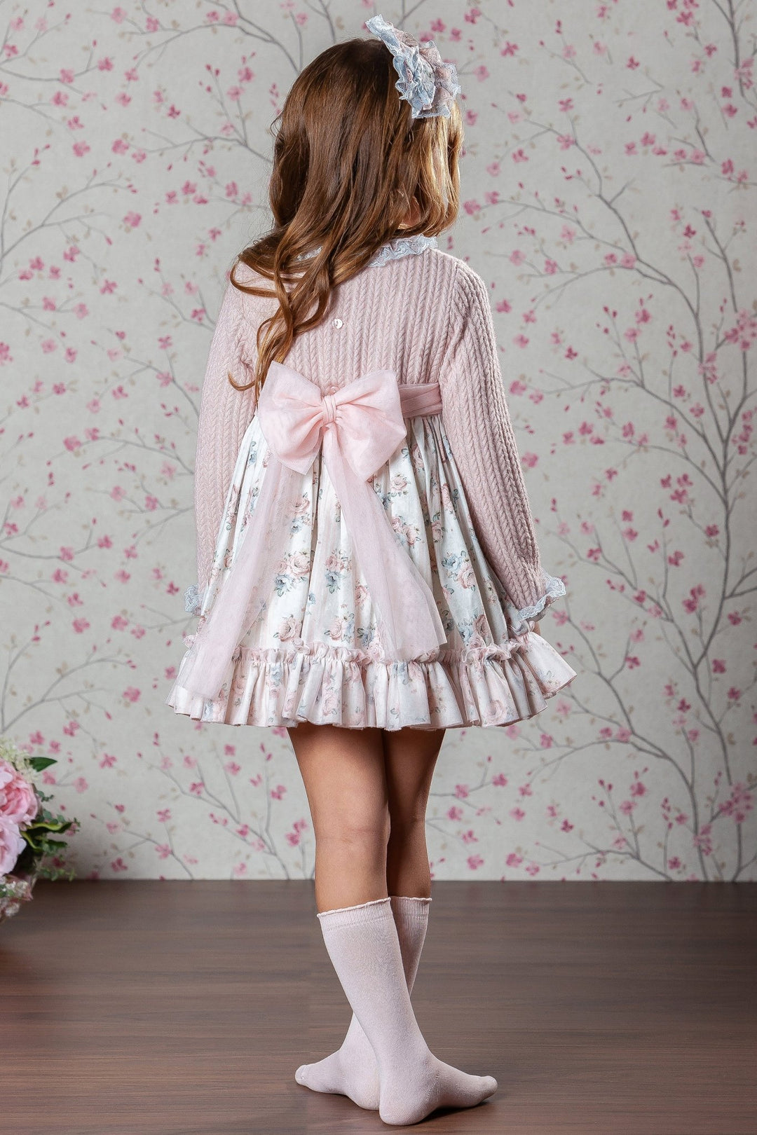 Abuela Tata "Florence" Pink Vintage Floral Dress - Millie and John