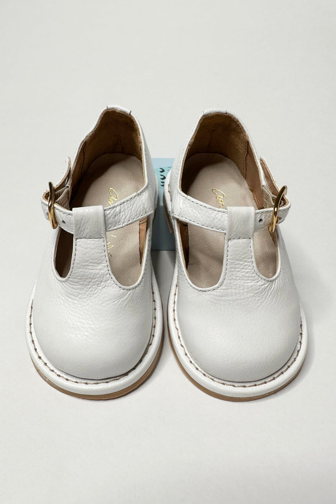 Ananás Petit "George" White Leather Shoes - Millie and John