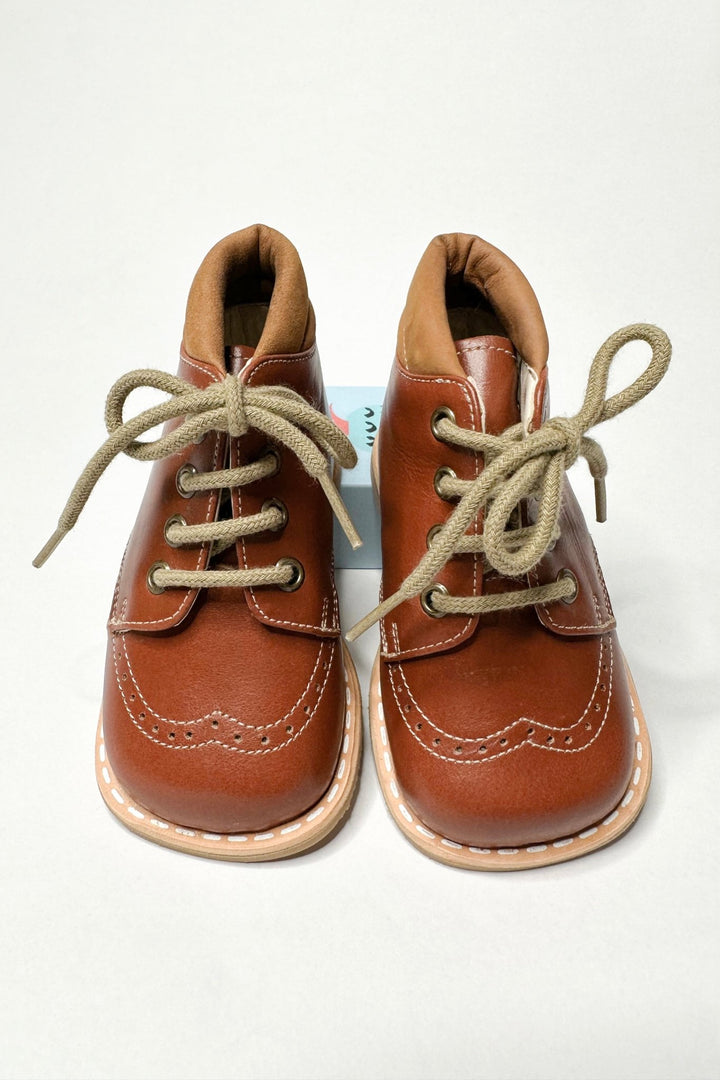 Ananás Petit "Rory" Brown Leather Boots - Millie and John