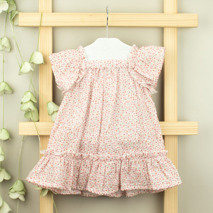 Babidu Ditsy Floral Ruffle Bow Dress - Millie and John