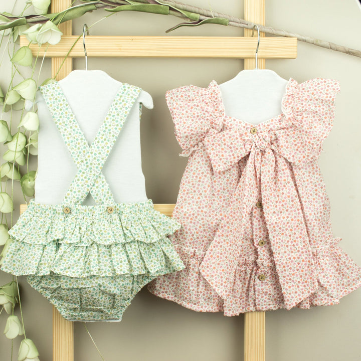 Babidu Ditsy Floral Ruffle Bow Dress - Millie and John