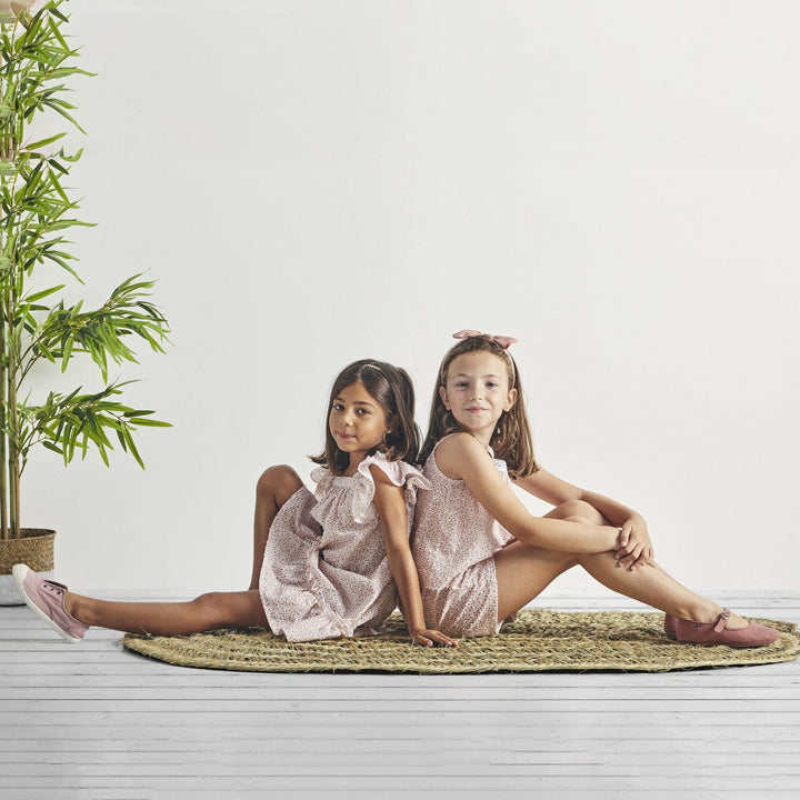 Babidu Ditsy Floral Ruffle Bow Dress - Millie and John