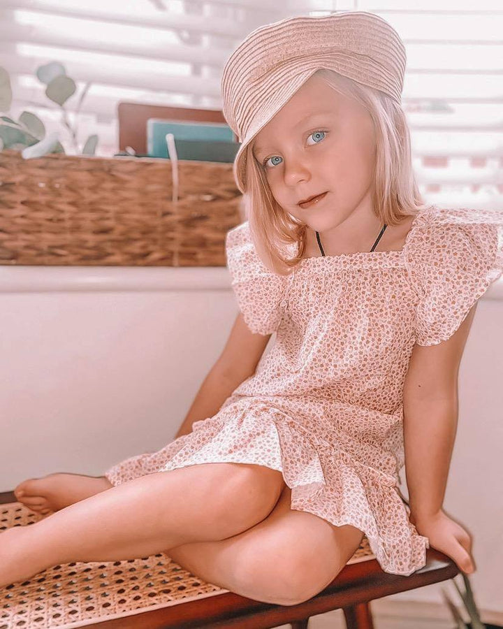 Babidu Ditsy Floral Ruffle Bow Dress - Millie and John