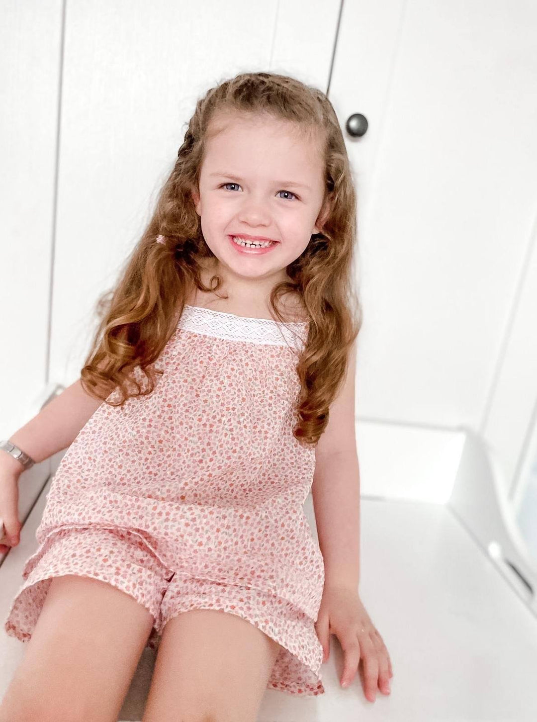 Babidu Ditsy Floral Tie Strap Blouse & Shorts - Millie and John