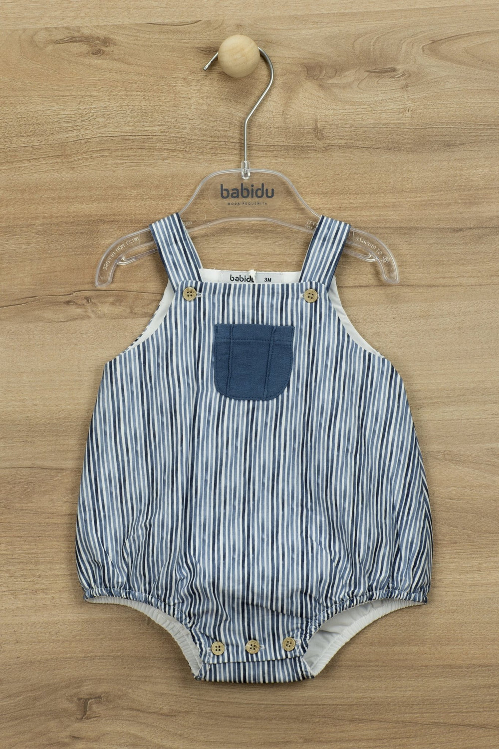 Babidu "Ellis" Striped Dungaree Romper - Millie and John