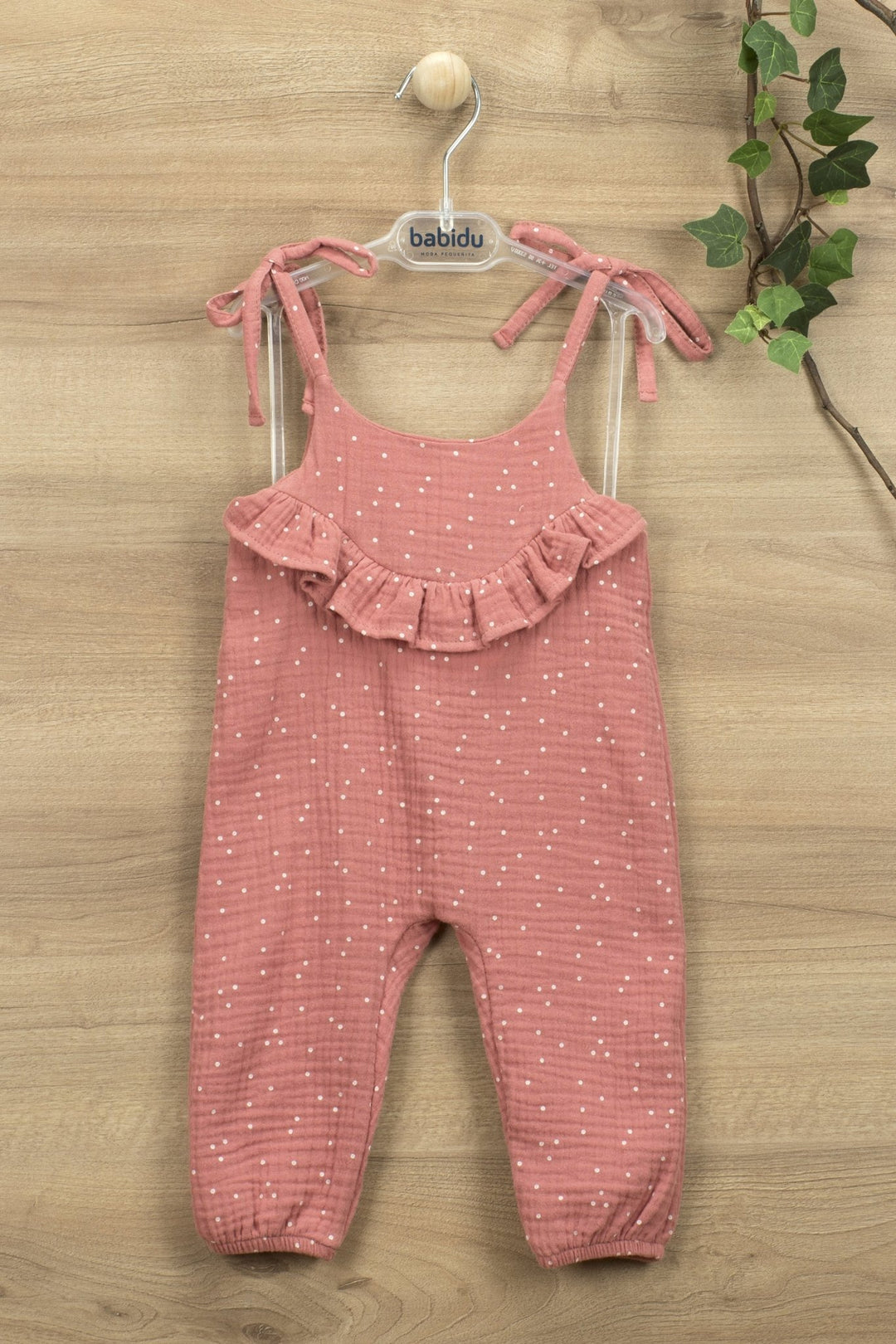 Babidu "Estella" Rust Polka Dot Jumpsuit - Millie and John