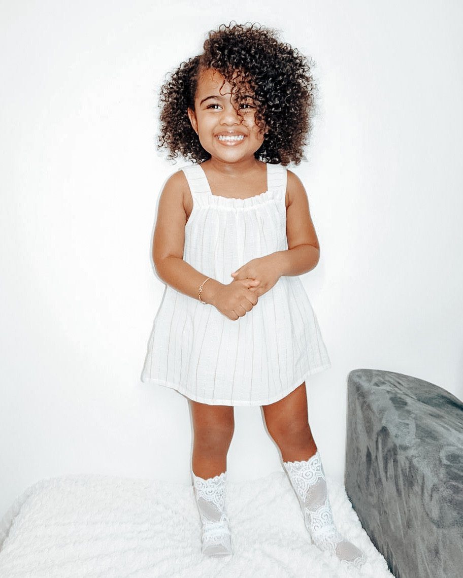 Babidu Ivory Sparkly Stripe Blouse & Bloomers - Millie and John
