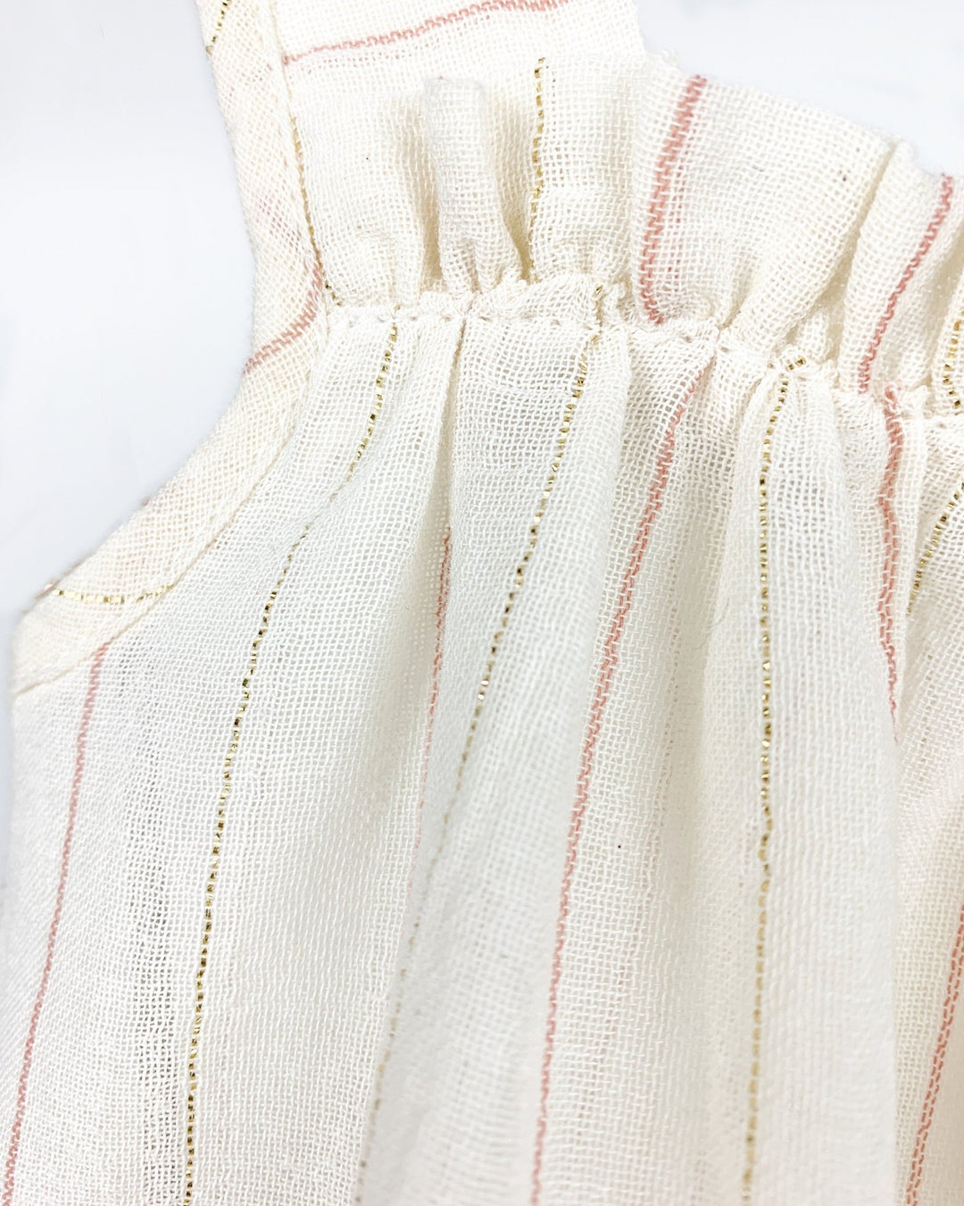 Babidu Ivory Sparkly Stripe Blouse & Bloomers - Millie and John