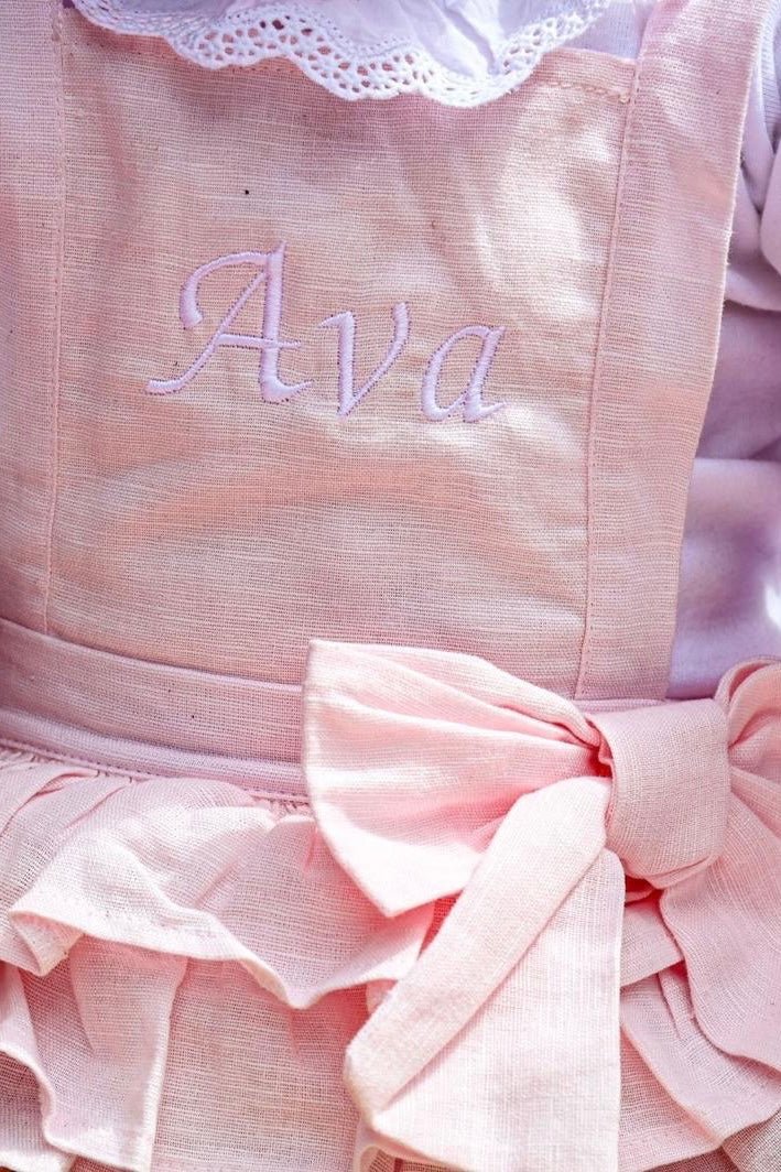 Babidu "Lenore" Ruffle Dungaree Romper - Millie and John