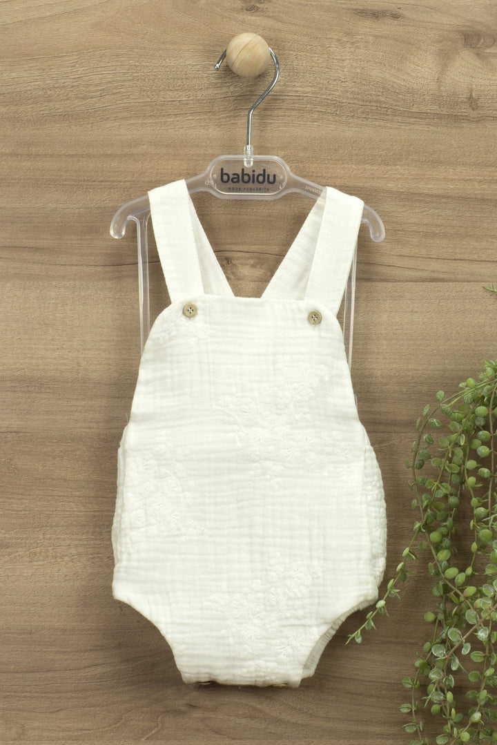 Babidu "Lilith" Lace Cheesecloth Dungaree Romper - Millie and John