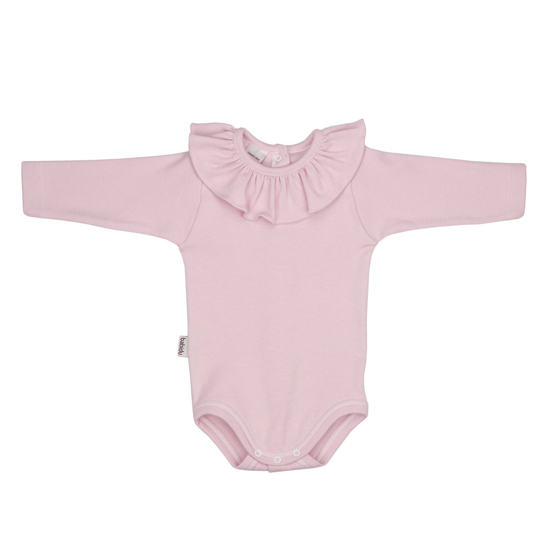 Babidu Long Sleeve Ruffle Collar Bodysuit - Millie and John